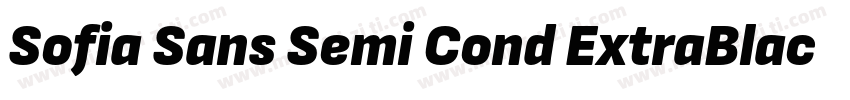 Sofia Sans Semi Cond ExtraBlack字体转换